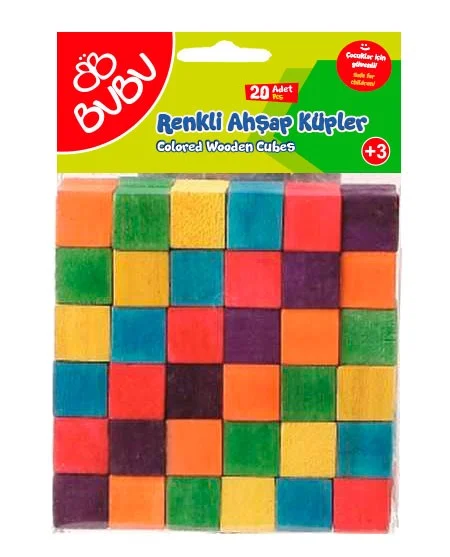 BU-BU KÜPLER AHŞAP RENKLİ 20 PARÇA BUBU-HS0032