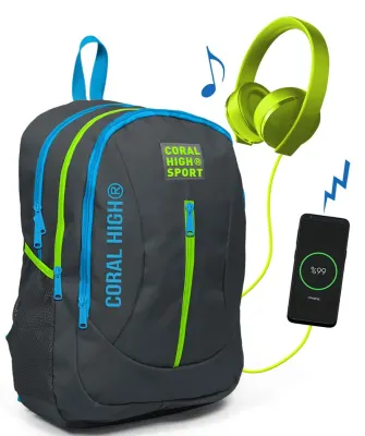 YAYGAN ÇANTA SIRT CORAL HIGH SPORT USB+AUX SOKETLİ 23227