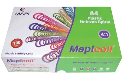 MAPİ SPİRAL PLASTİK HELEZON 4:1 6MM KIRMIZI 200 ADET 48 LOP 2350603