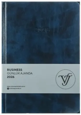 VJ AJANDA 2026 BUSINESS GÜNLÜK 17X24CM 416 SAYF 80 GSR AYRAÇ KESİMLİ SAYFALAR LACİVERT 226-2373