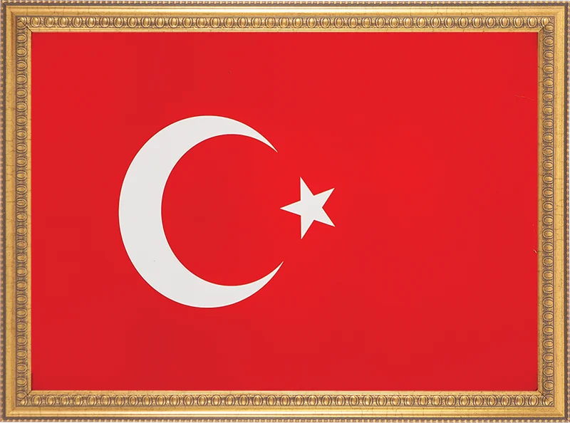 İNTER TÜRK BAYRAĞI VARAKLI ÇERÇEVE 50x70 INT-050
