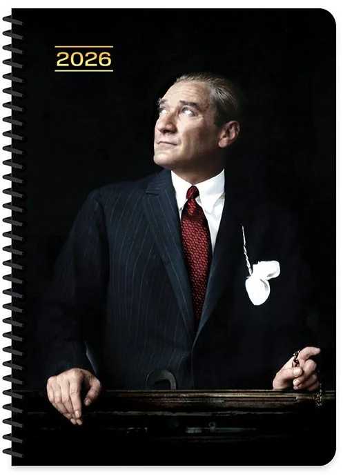 KESKİN 2026 AJANDA GÜNLÜK 17x24 SPİRALLİ ATATÜRK CUMHURBAŞKANI 600159-99