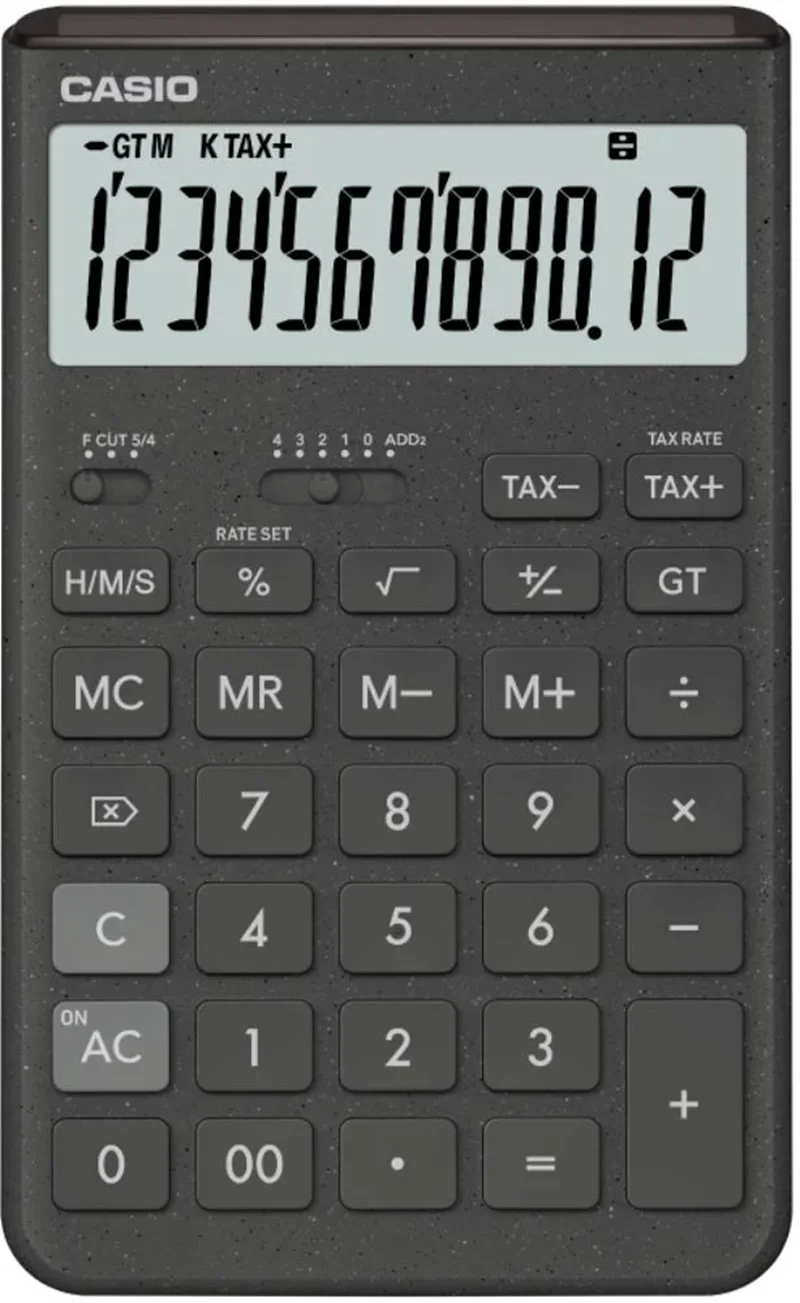 CASIO HESAP MAKİNESİ MASAÜSTÜ JT-200T-GY-W-DP 12 HANE