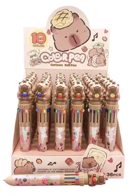 UNICK COLOR CAPYBARA TEPELİ 10 RENK TÜKENMEZ KALEM 8611