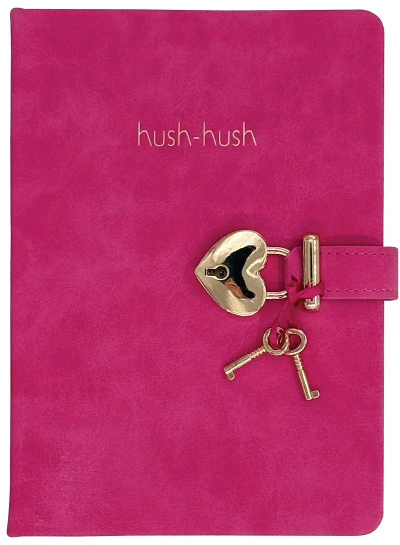 VİCTORİAS JOURNALS HUSH HUSH KİLİTLİ DEFTER 80GR. 160 YP.ÇİZ. FUŞİYA 124-1905