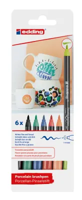 EDDING PORSELEN KALEMİ E-4200 6 LI SET VIVID