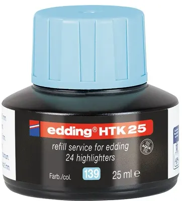 EDDING FOSFORLU KALEM MÜREKKEBİ 25 ML E-HTK25 PASTEL MAVİ