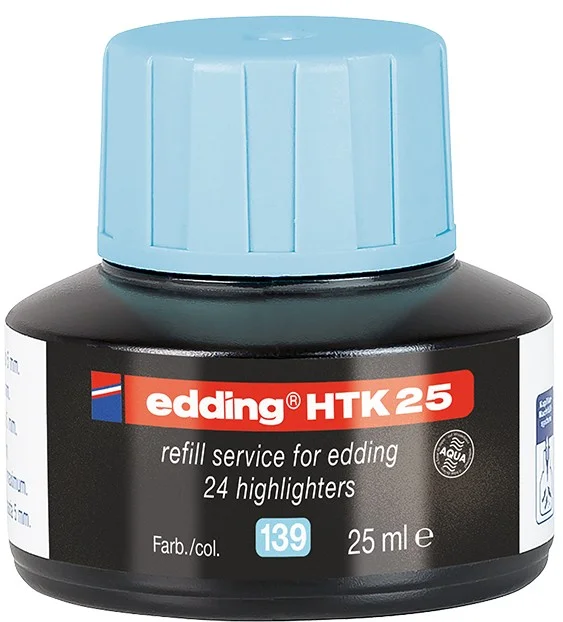 EDDING FOSFORLU KALEM MÜREKKEBİ 25 ML E-HTK25 PASTEL MAVİ