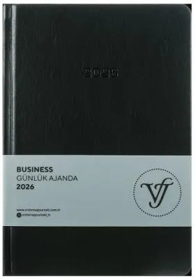 VJ AJANDA 2026 BUSINESS GÜNLÜK 17X24CM 416 SAYF 80 GSR AYRAÇ KESİMLİ SAYFALAR SİYAH 226-2372