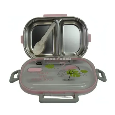 B&D TEK KATLI İKİ BÖLMELİ ÇELİK BESLENME KABI 3 RENK (JY-LB82009) BD-BES007