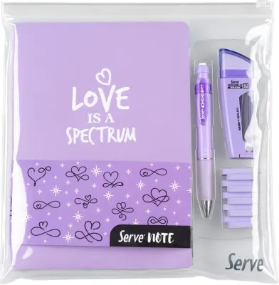 SERVE DEFTER SETİ DEEP DBL ERASE STEPS SİLGİ LAVANTA SV-NTSETLA