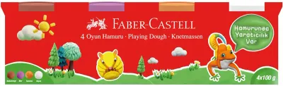 FABER OYUN HAMURU 4X100 KLASİK RENKLER 2(TURUNCU,MOR,BEYAZ,KAHVERENGİ) 5170000042000