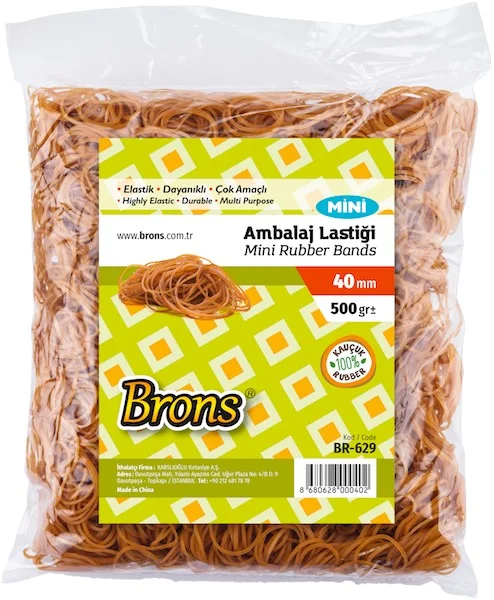 BRONS AMBALAJ LASTİĞİ 500g 40 MM MİNİ BR-629