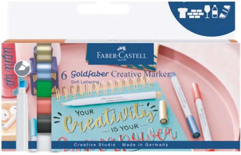 FABER GOLDFABER CREATİVE MARKÖR 1.5 SOFT LETTERİNG 6 LI 160906