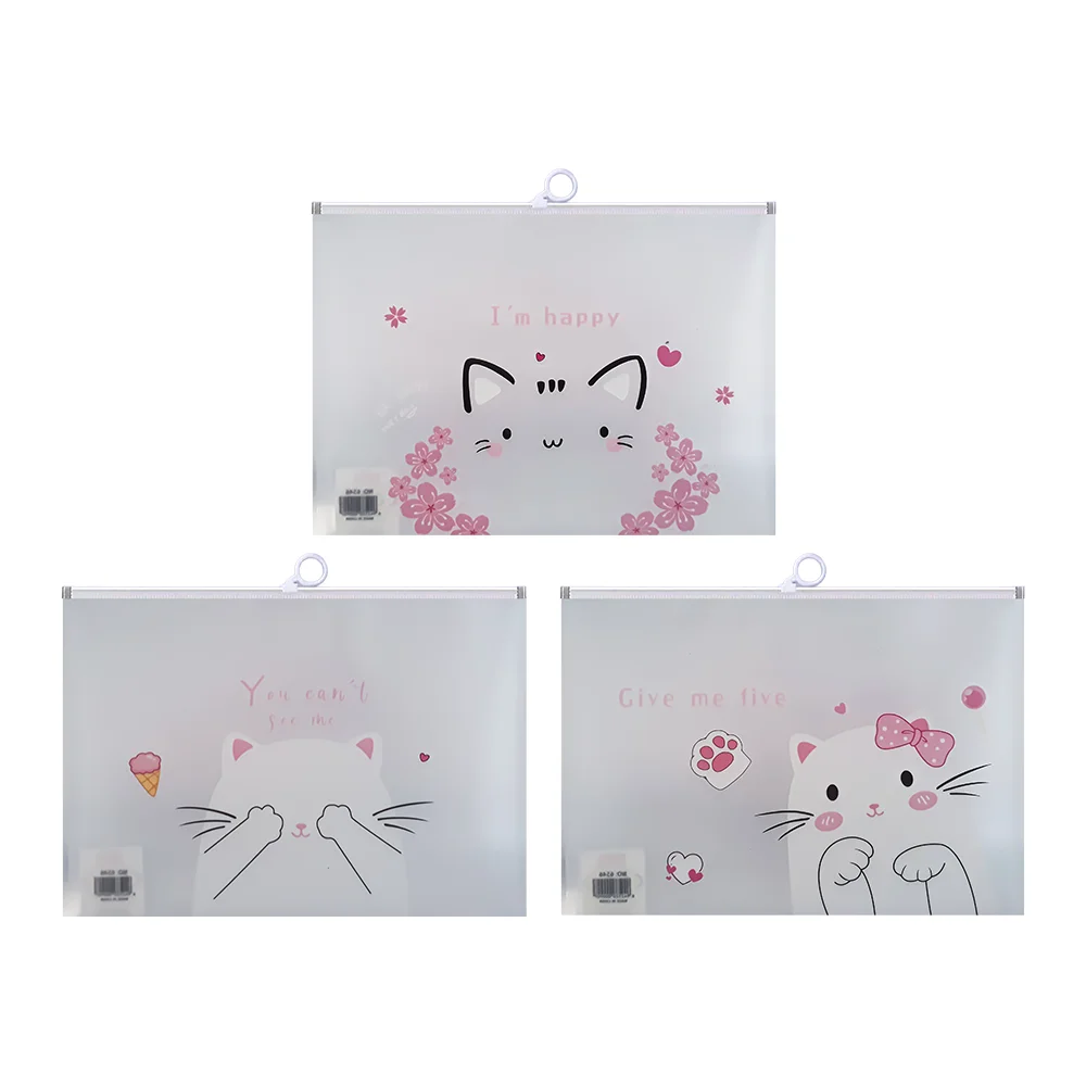 UNICK COLOR  PİNK CAT A4 KİLİTLİ DOSYA 9673