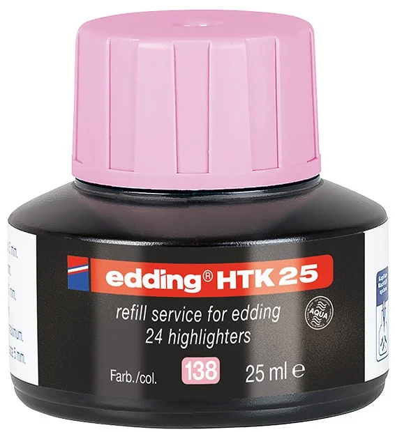 EDDING FOSFORLU KALEM MÜREKKEBİ 25 ML E-HTK25 PASTEL PEMBE