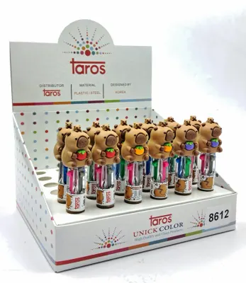 UNICK COLOR CAPYBARA KISA ÇOKLU TÜKENMEZ KALEM 8612