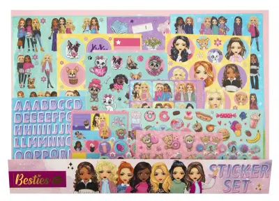 BESTIES MEGA STICKER SET 26x35.5cm + 300 AD -14 YP. 7916