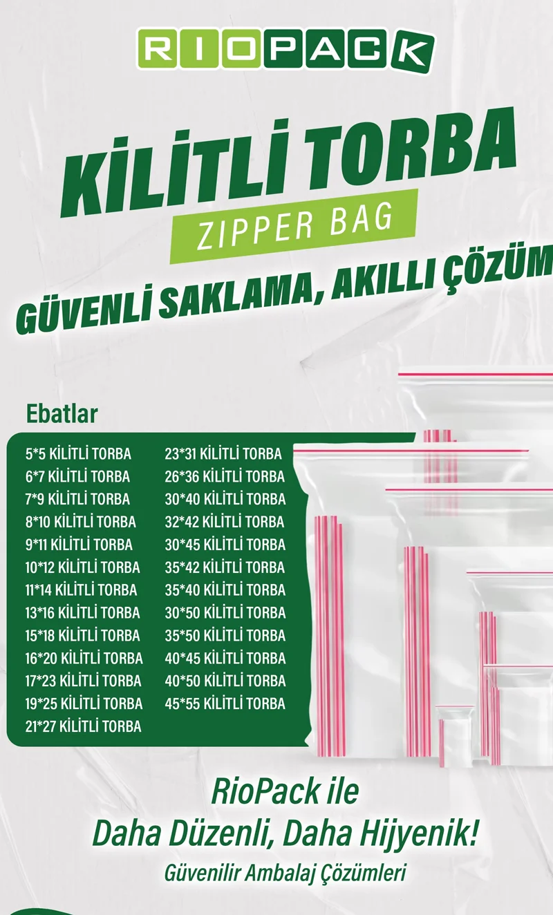 RIOPACK KİLİTLİ TORBA 11x14 CM 1000 Lİ PAKET