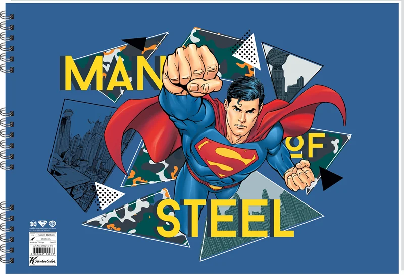 KESKİN RESİM DEFTERİ SUPERMAN 35x50 SPİRALLİ 15 YP. 300215-16