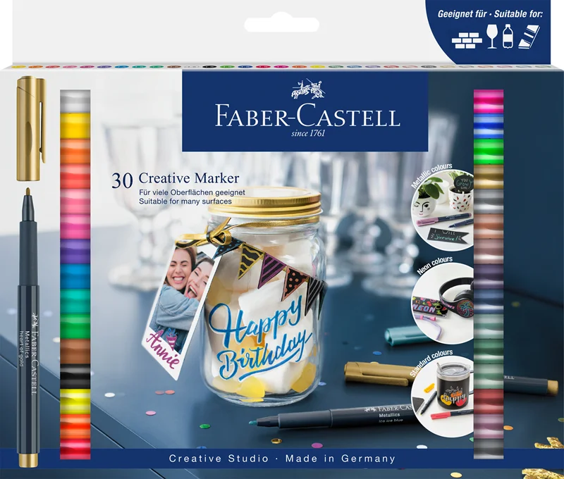 FABER METALİK MARKÖR CREATİVE MARKÖR SET 30 LU 160730