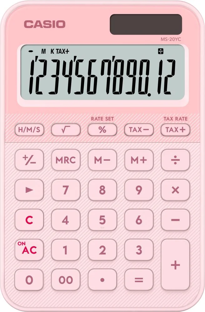 CASIO HESAP MAKİNESİ MASAÜSTÜ MS-20YC-LP-W-DP