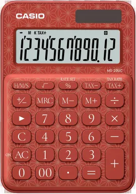 CASIO HESAP MAKİNESİ MASAÜSTÜ MS-20UC-JRD 12 HANE