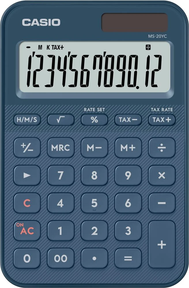 CASIO HESAP MAKİNESİ MASAÜSTÜ MS-20YC-NY-W-DP