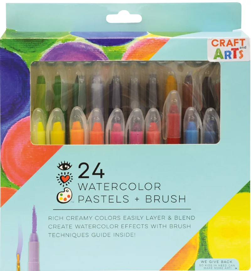 CRAFT AND ARTS PASTEL WATERCOLOR 24 LÜ VE FIRÇA 4124