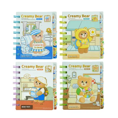 UNICK COLOR CREAMY BEAR SEPERATÖRLÜ NOT DEFTERİ 9812