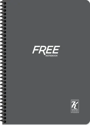 KESKİN DEFTER FREE YENİ A4 PP KAPAK SPİRALLİ 80 YP. KARELİ 320112-99