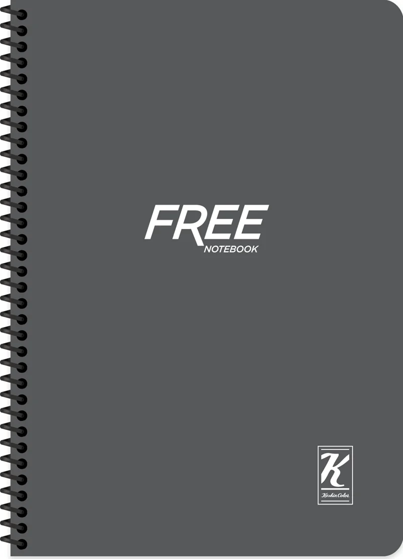 KESKİN DEFTER FREE YENİ A4 PP KAPAK SPİRALLİ 80 YP. KARELİ 320112-99