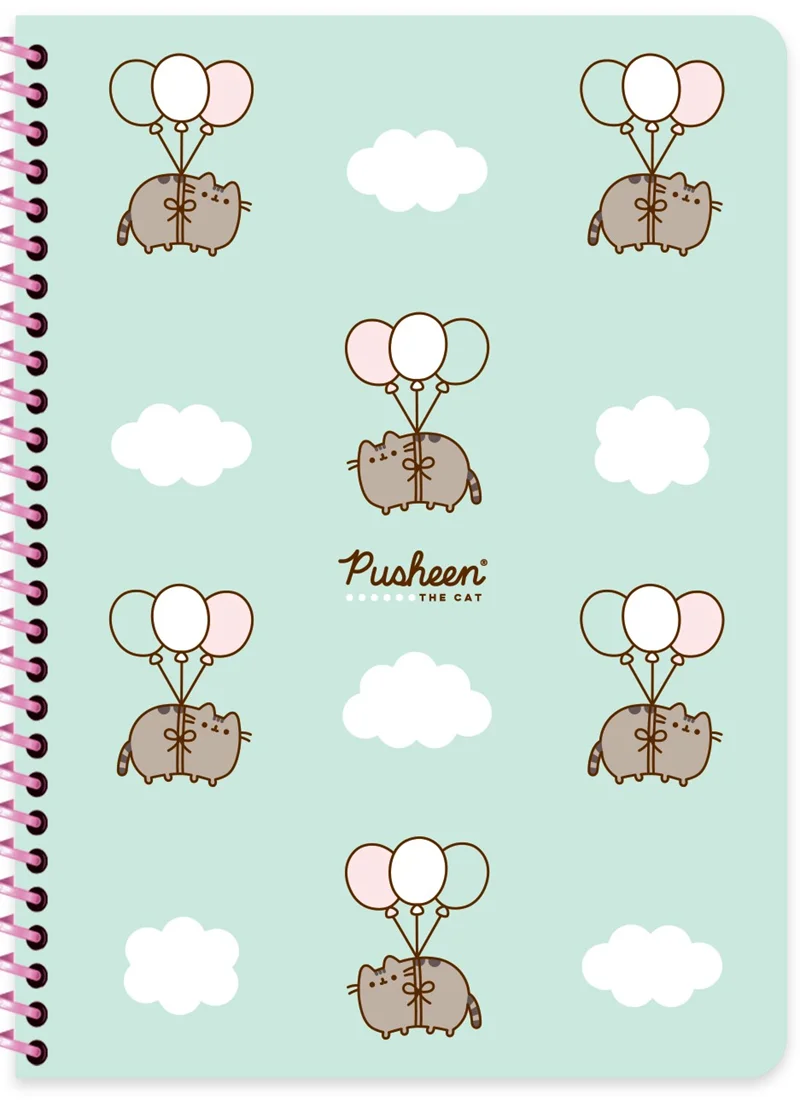 KESKİN DEFTER PUSHEEN 16,5x22,5 SPİRALLİ KARTON KAPAK 80 YP. KARELİ 380632-10