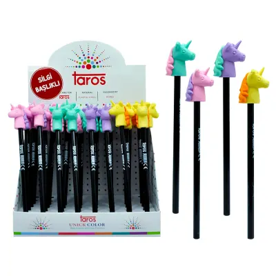 UNICK COLOR UNİCORN SİLGİ TEPELİ KURŞUN KALEM 9909