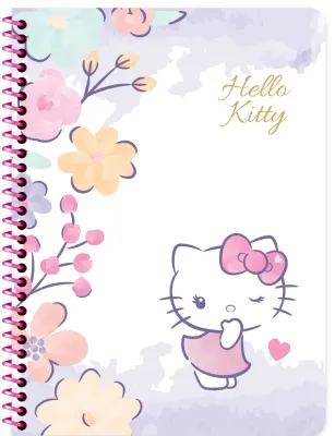KESKİN DEFTER HELLO KİTTY 16,5x22,5 SPİRALLİ KARTON KAPAK 80 YP. KARELİ 380632-08