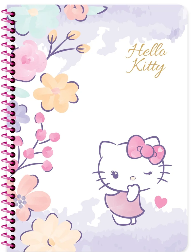 KESKİN DEFTER HELLO KİTTY 16,5x22,5 SPİRALLİ KARTON KAPAK 80 YP. KARELİ 380632-08