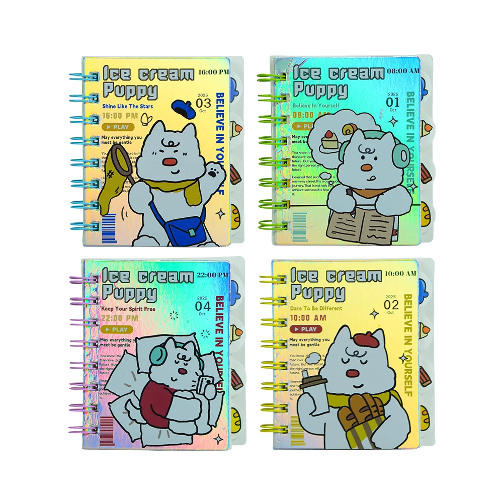 UNICK COLOR ICE CREAM PUPPY SEPERATÖRLÜ NOT DEFTERİ 9813