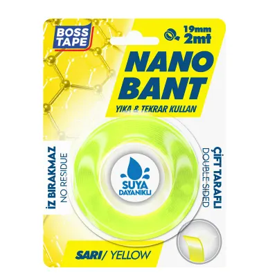 BOSS TAPE NANO BANT-MAGIC TAPE 19 MM x 2M SARI BLS. BT-01034