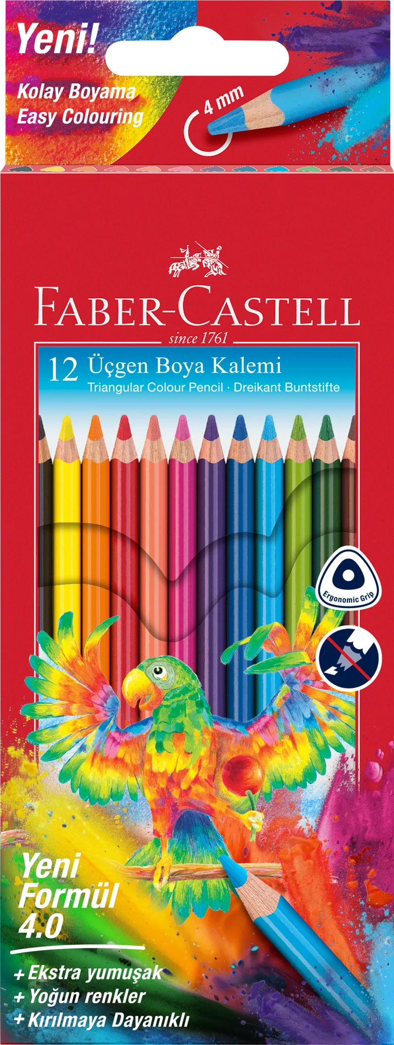 FABER KURU BOYA ÜÇGEN 4.0 MM 12 Lİ 5171000014000