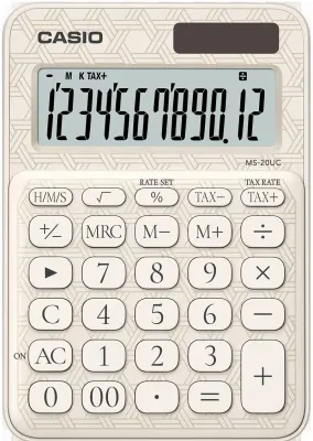 CASIO HESAP MAKİNESİ MASAÜSTÜ MS-20UC-JWE 12 HANE