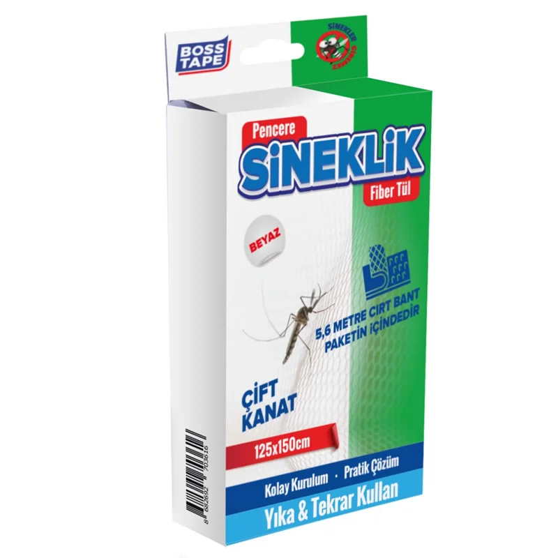 BOSS TAPE SİNEKLİK ÇİFT KANAT 125x155 CM BEYAZ BT-04002