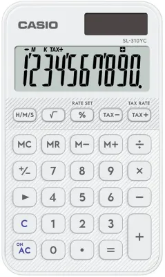 CASIO HESAP MAKİNESİ CEP TİPİ SL-310YC-WE-W-DP