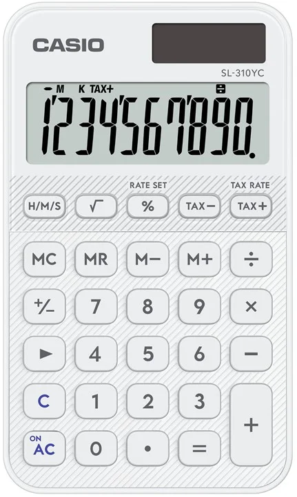 CASIO HESAP MAKİNESİ CEP TİPİ SL-310YC-WE-W-DP