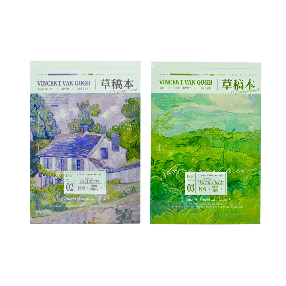 UNICK COLOR VAN GOGH  SERT KAPAK A4 ESKİZ DEFTERİ 9768