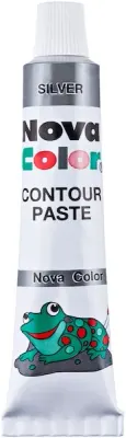 NOVA COLOR CONTOUR (KONTUR) PASTE GÜMÜŞ YALDIZ NC-185 (Best)