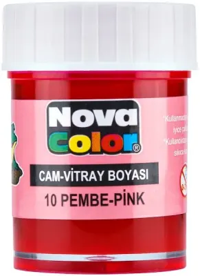 NOVA COLOR CAM BOYASI SU BAZLI ŞİŞE 15 CC PEMBE NC-158