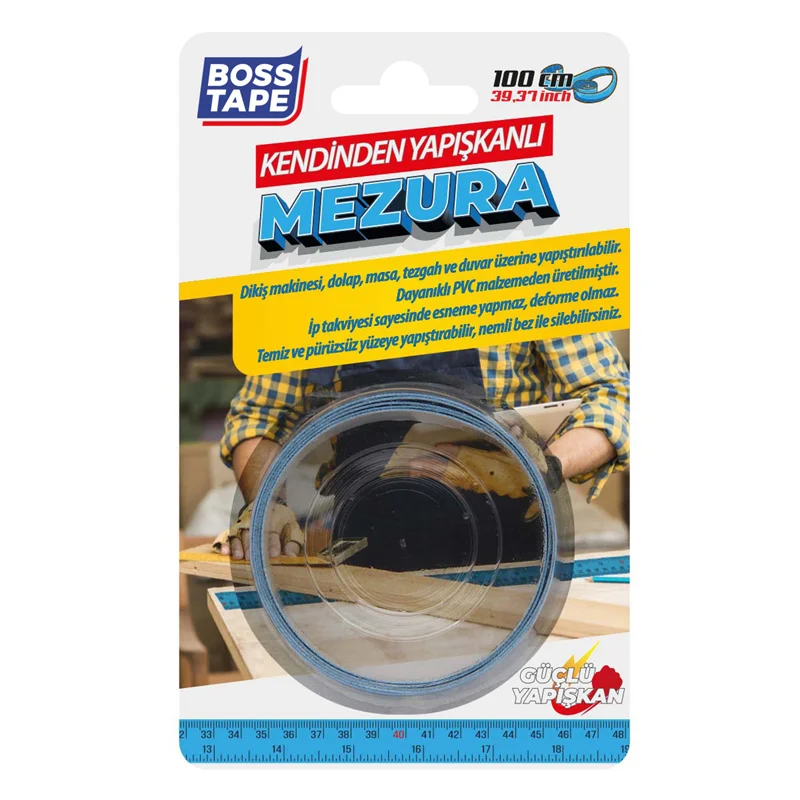BOSS TAPE MEZURA KENDİNDEN YAPIŞKANLI 100 CM BT-05018
