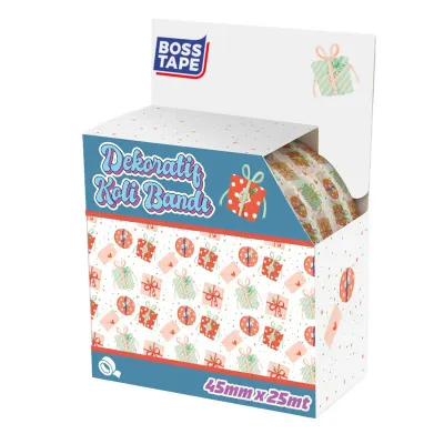 BOSS TAPE KOLİ BANDI DEKORATİF 45 MM x 25M HEDİYE PAKEDİ BT-08007