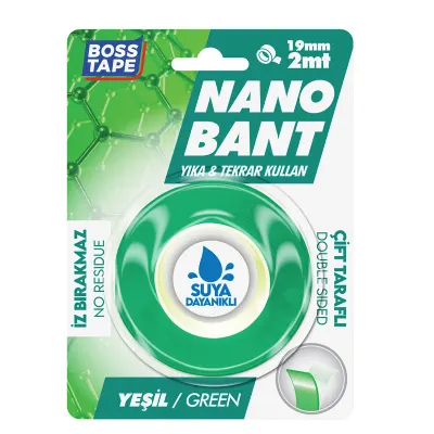 BOSS TAPE NANO BANT-MAGIC TAPE 19 MM x 2M YEŞİL BLS. BT-01035