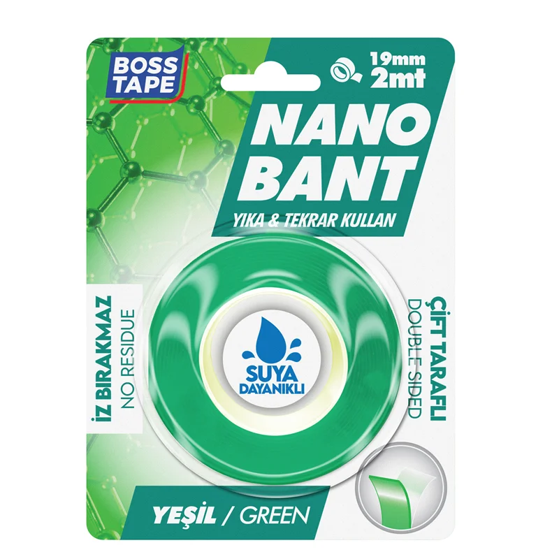 BOSS TAPE NANO BANT-MAGIC TAPE 19 MM x 2M YEŞİL BLS. BT-01035